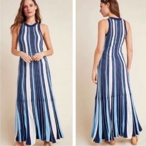 Maeve by Anthropologie women’s dress, large, blue, navy blue, white, sleeveless